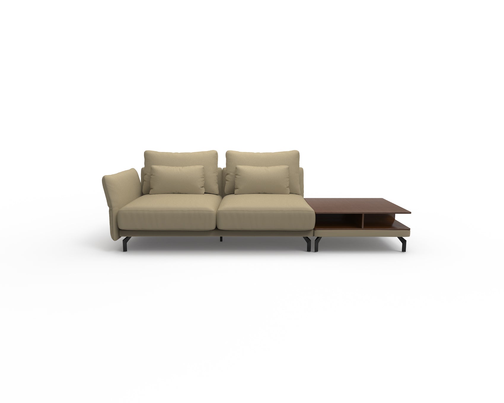 Seagull 2 Seater Sofa with Shelf Table (Right)
